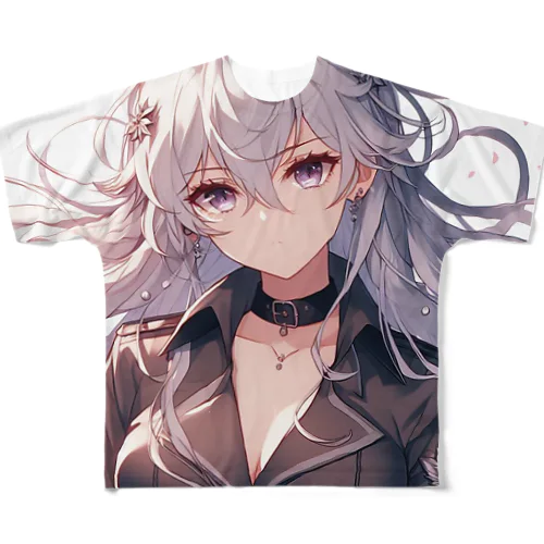 銀髪の女の子7 フルグラフィックTシャツ