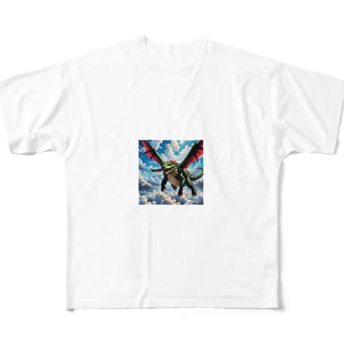 フライングワニ All-Over Print T-Shirt