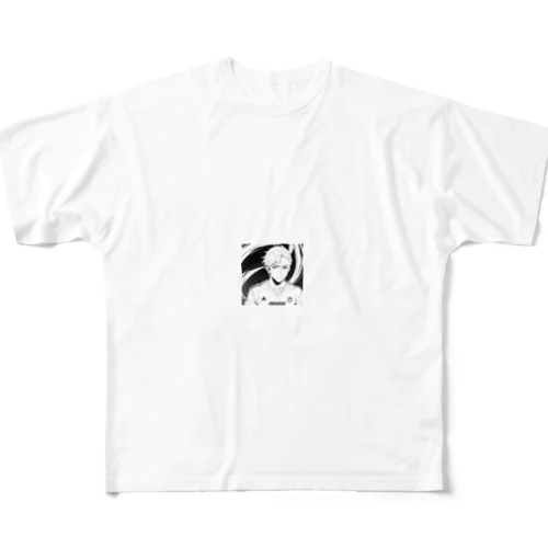 イケメンサッカーイラスト All-Over Print T-Shirt