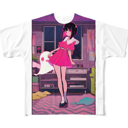 ゴーストGIRL All-Over Print T-Shirt