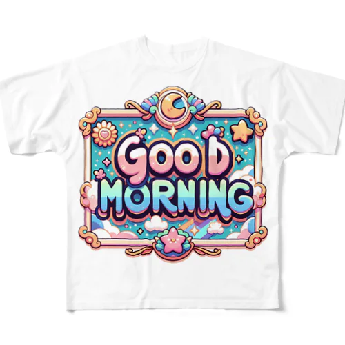 good morning フルグラフィックTシャツ