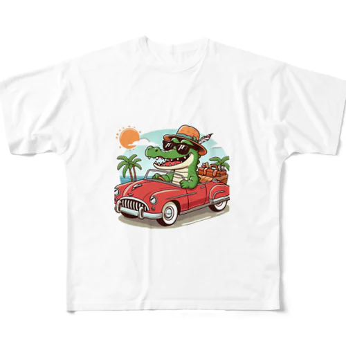 ワニワニドライブ フルグラフィックTシャツ