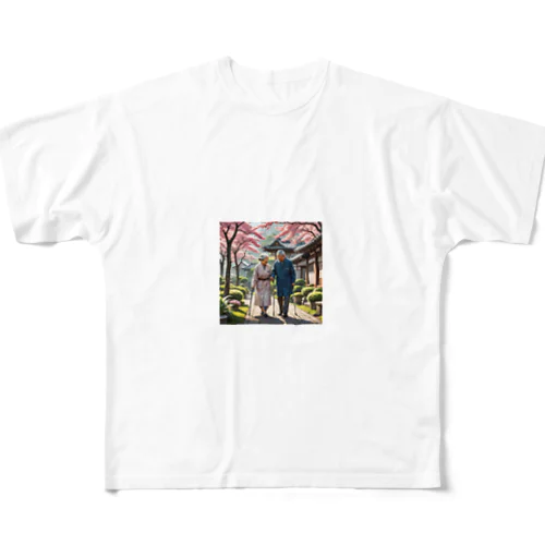 老夫婦 All-Over Print T-Shirt