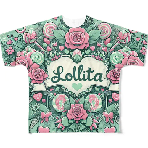 Sweet Lolita 🍭 ミントグリーン All-Over Print T-Shirt