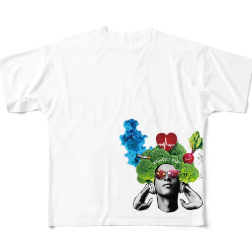 Broccoli beat All-Over Print T-Shirt