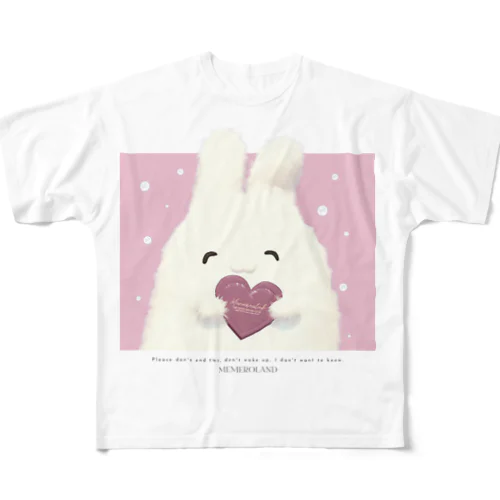 R.I.Pふわもちの友人『愛-pink-』 All-Over Print T-Shirt