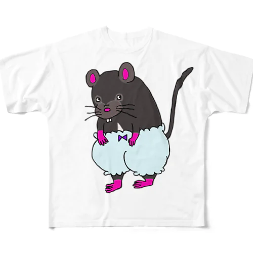 ドロワーズネズミちゃん フルグラフィックTシャツ