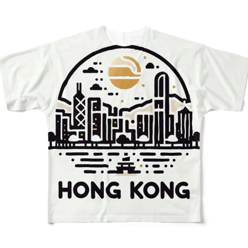 香港 フルグラフィックTシャツ