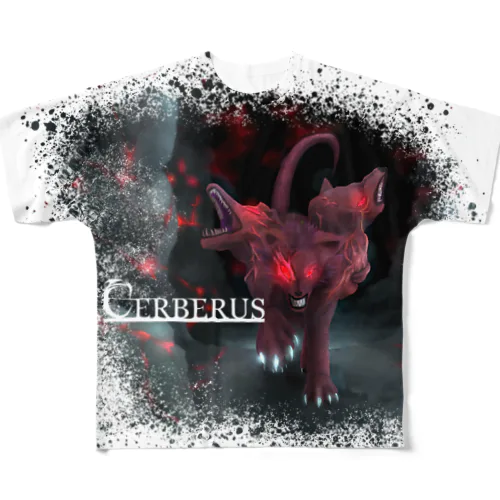 魔獣ケルベロス（冥界の入口） フルグラフィックTシャツ