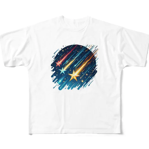 3つの流れ星 フルグラフィックTシャツ