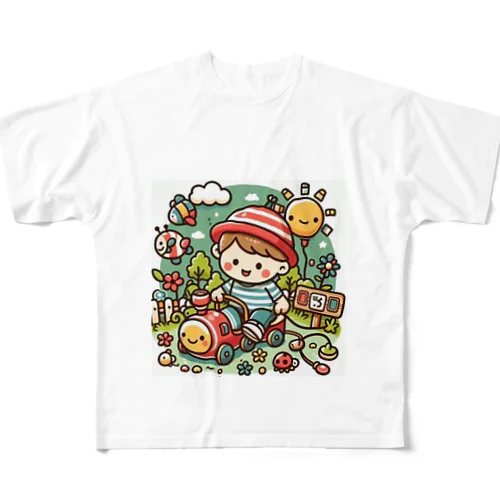 ♡kids♡ フルグラフィックTシャツ