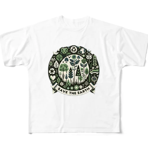 SAVE THE EARTH All-Over Print T-Shirt