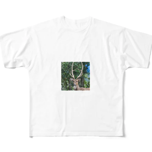 成功を象徴する鹿 フルグラフィックTシャツ