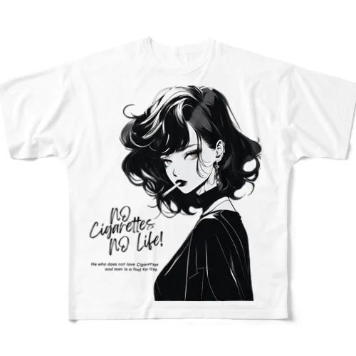 Smoking Lady (ver.1) All-Over Print T-Shirt