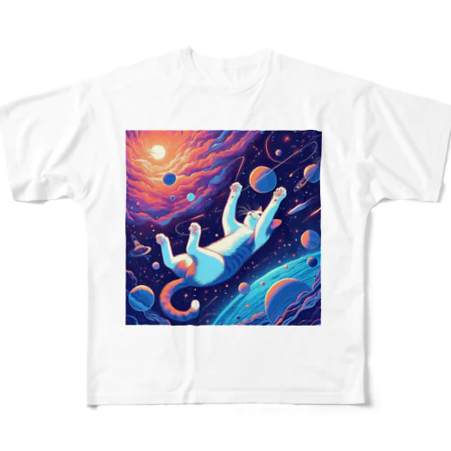 星と遊ぶ「レイチャ」 All-Over Print T-Shirt