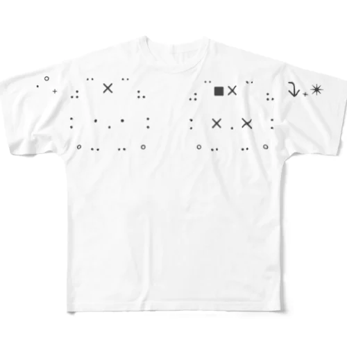 なかよし乳歯ちゃん　ドットver. All-Over Print T-Shirt