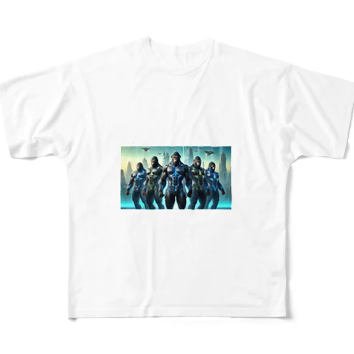 未来のヒーローに変身したゴリラ All-Over Print T-Shirt