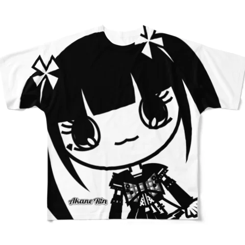 明根凛ビッグキャラクターTシャツ フルグラフィックTシャツ