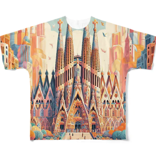 サクラダファミリア All-Over Print T-Shirt