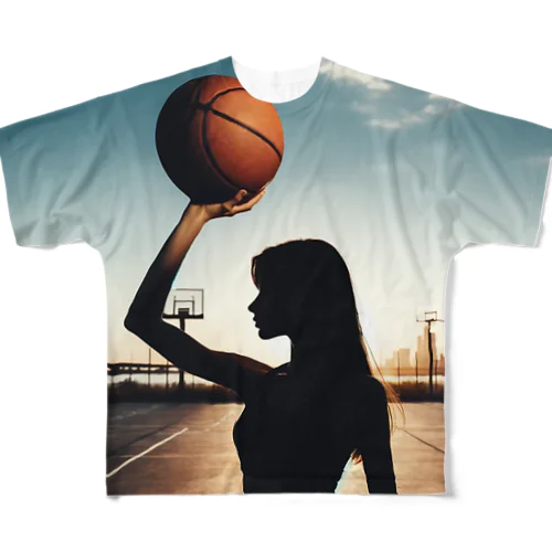 basketgirl All-Over Print T-Shirt