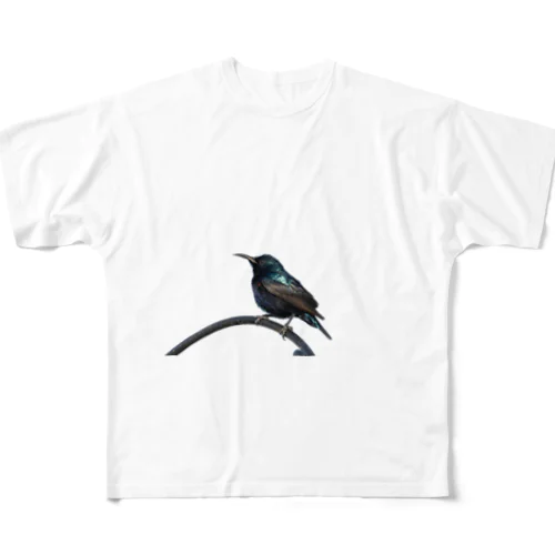 鳥です フルグラフィックTシャツ