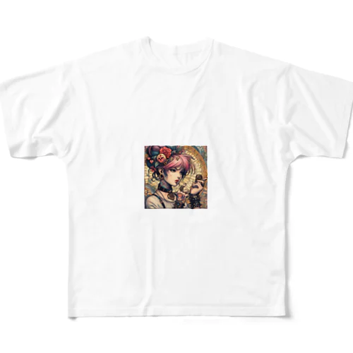 ピンク All-Over Print T-Shirt