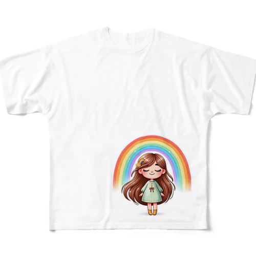 HappyGirl フルグラフィックTシャツ