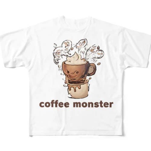 Coffee Monster Java All-Over Print T-Shirt