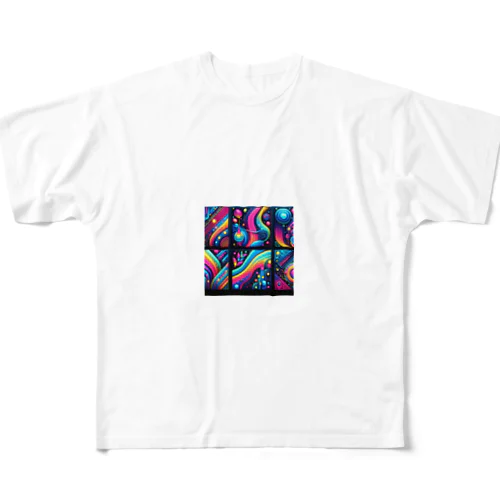 幾何学的なデザイン All-Over Print T-Shirt