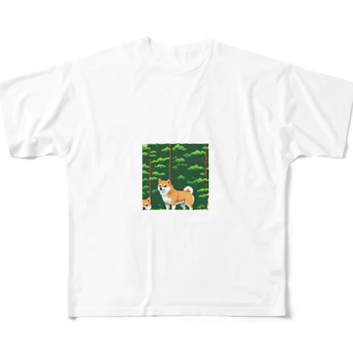 ドット絵の柴犬 All-Over Print T-Shirt