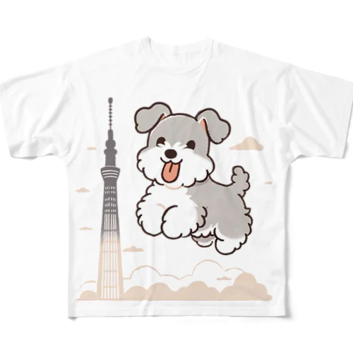 SHUSHU（シュシュ） フルグラフィックTシャツ