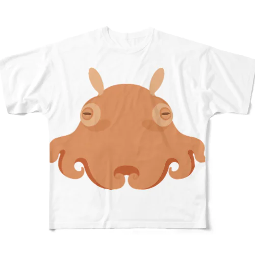 宇宙人のようなキュートでかわいい深海魚の仲間メンダコ All-Over Print T-Shirt