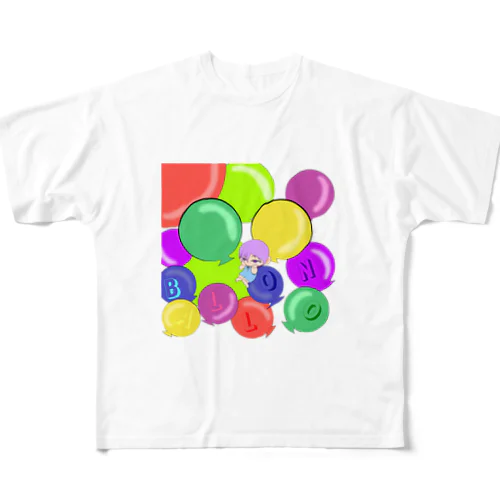 藤木紫乃／ロゴ／Ｔ All-Over Print T-Shirt