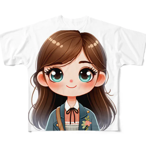 女子高生　ハルちゃん All-Over Print T-Shirt