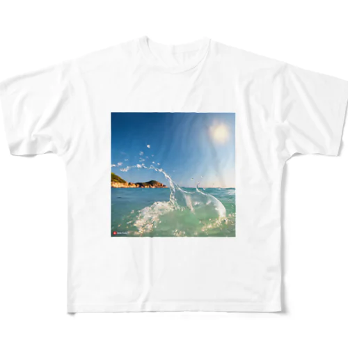 暑い日本の夏 フルグラフィックTシャツ