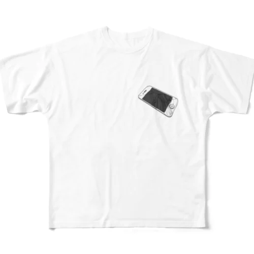 割れたアイポン All-Over Print T-Shirt