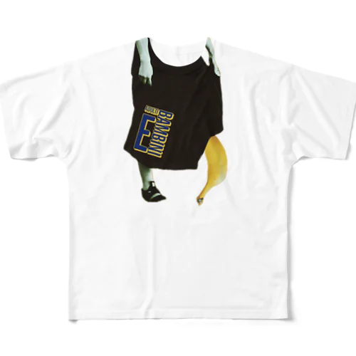 Gambe come banane(バナナのような脚) フルグラフィックTシャツ