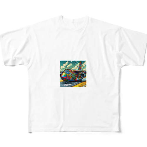 鮮やかな貨物機 All-Over Print T-Shirt