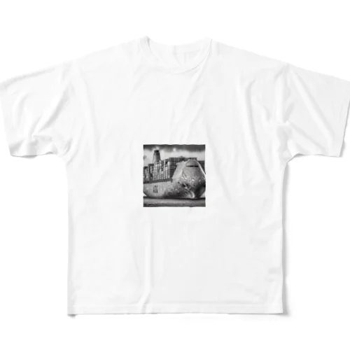貨物機と貨物船融合 All-Over Print T-Shirt