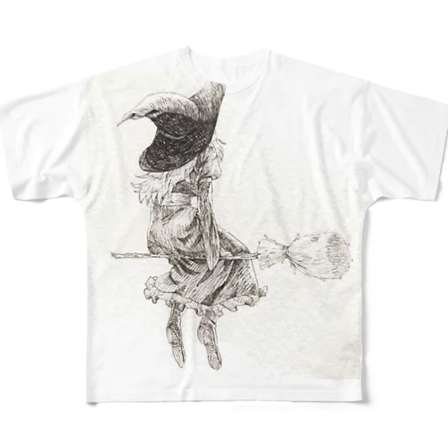 whimsical witch All-Over Print T-Shirt