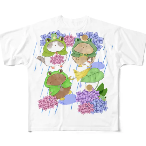 6月　土砂降りの日 フルグラフィックTシャツ