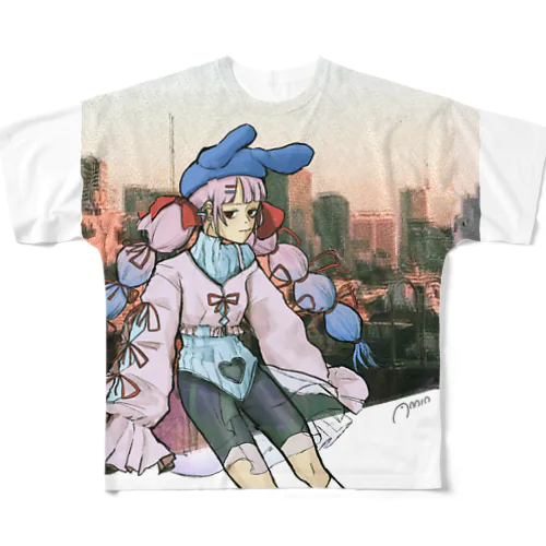 出里師安　らら(でりしゃす　らら) All-Over Print T-Shirt