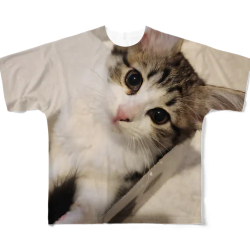 箱に収まる猫 All-Over Print T-Shirt