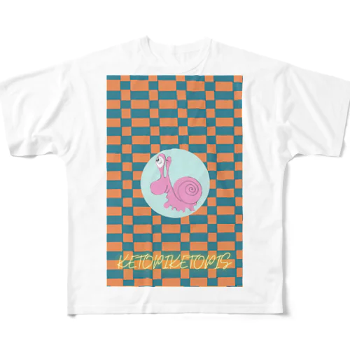 画用紙カタツムリ All-Over Print T-Shirt