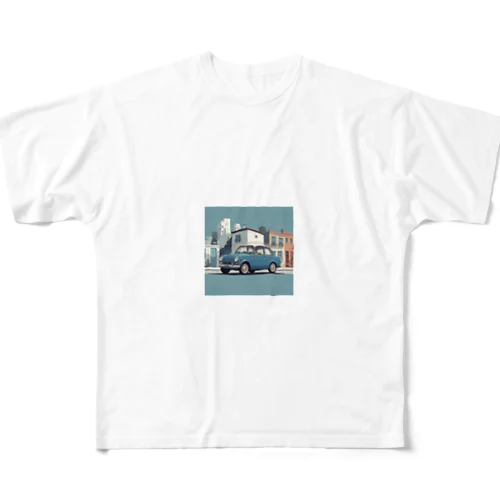 青い車２ フルグラフィックTシャツ