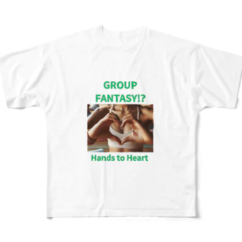 GROUP FANTASY(Hands to Heart)やまぴーデザインオリジナルTシャツVol.2 All-Over Print T-Shirt