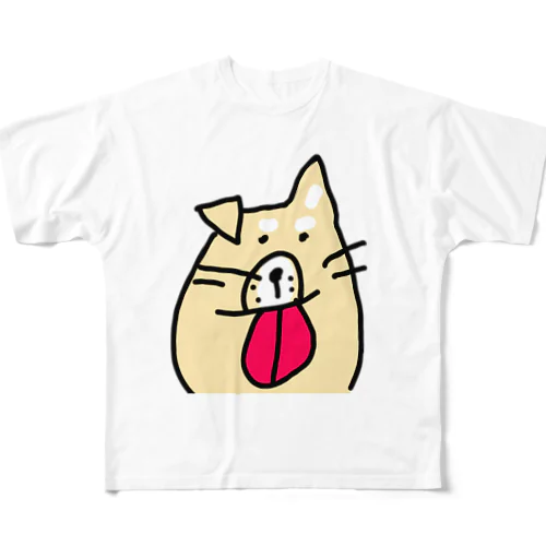 ビビりな番犬くん フルグラフィックTシャツ