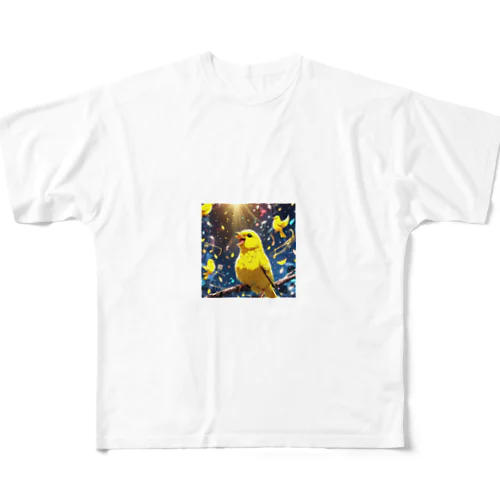 オーケストラ演奏インコ All-Over Print T-Shirt