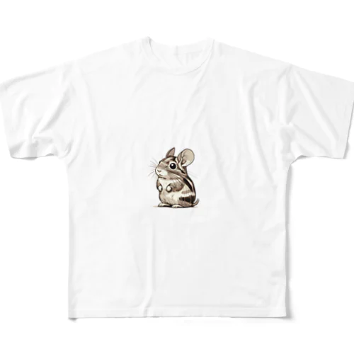 変わった模様のパイドデグーちゃん All-Over Print T-Shirt