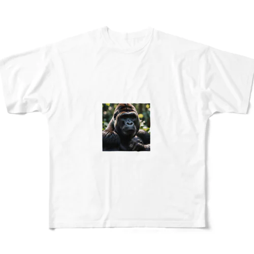 ぼんやりしているゴリラ All-Over Print T-Shirt
